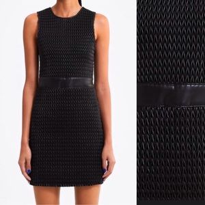 🏷NWT Zara Texture Faux Leather Black Mini Dress M